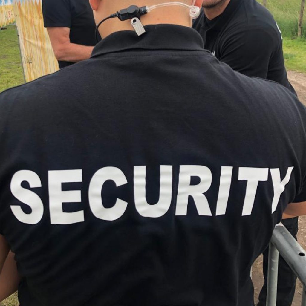 Neptunus beveiliger op evenement